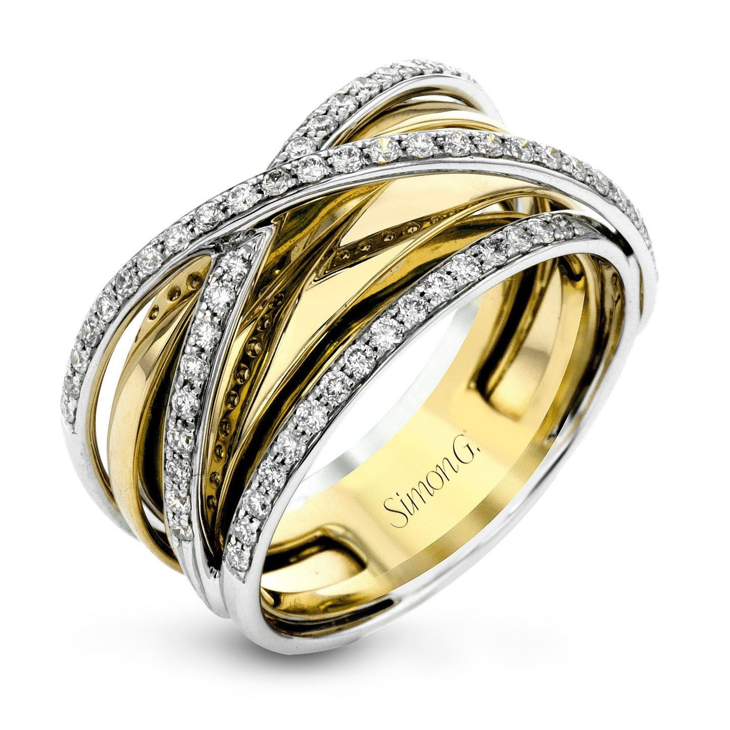 Fashion Ring in 18k Gold with Diamonds - Simon G. Jewelry