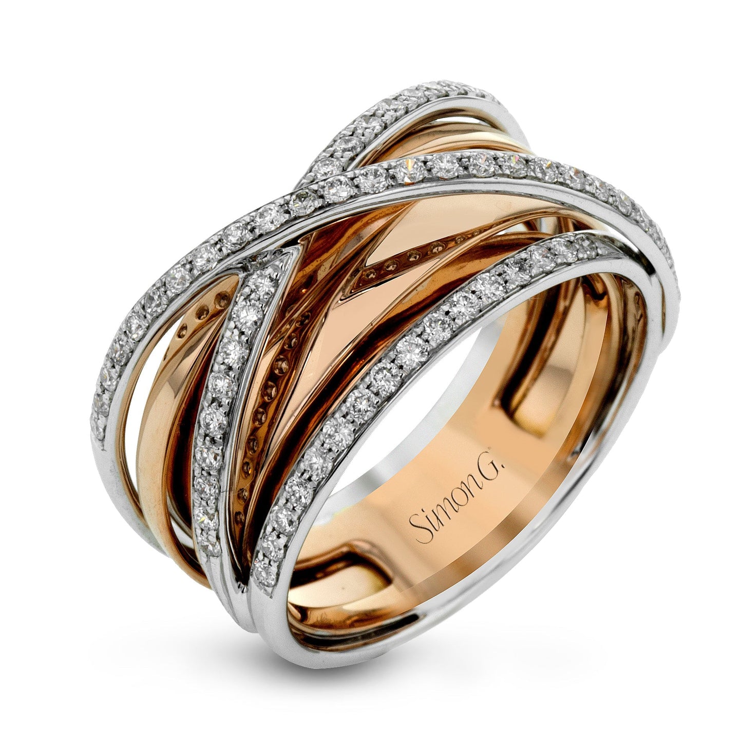 Fashion Ring in 18k Gold with Diamonds - Simon G. Jewelry