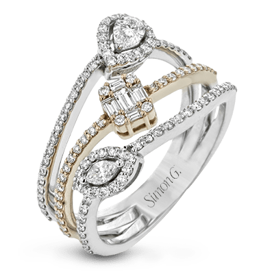 Fashion Ring in 18k Gold with Diamonds - Simon G. Jewelry