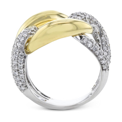 Fashion Ring in 18k Gold With Diamonds