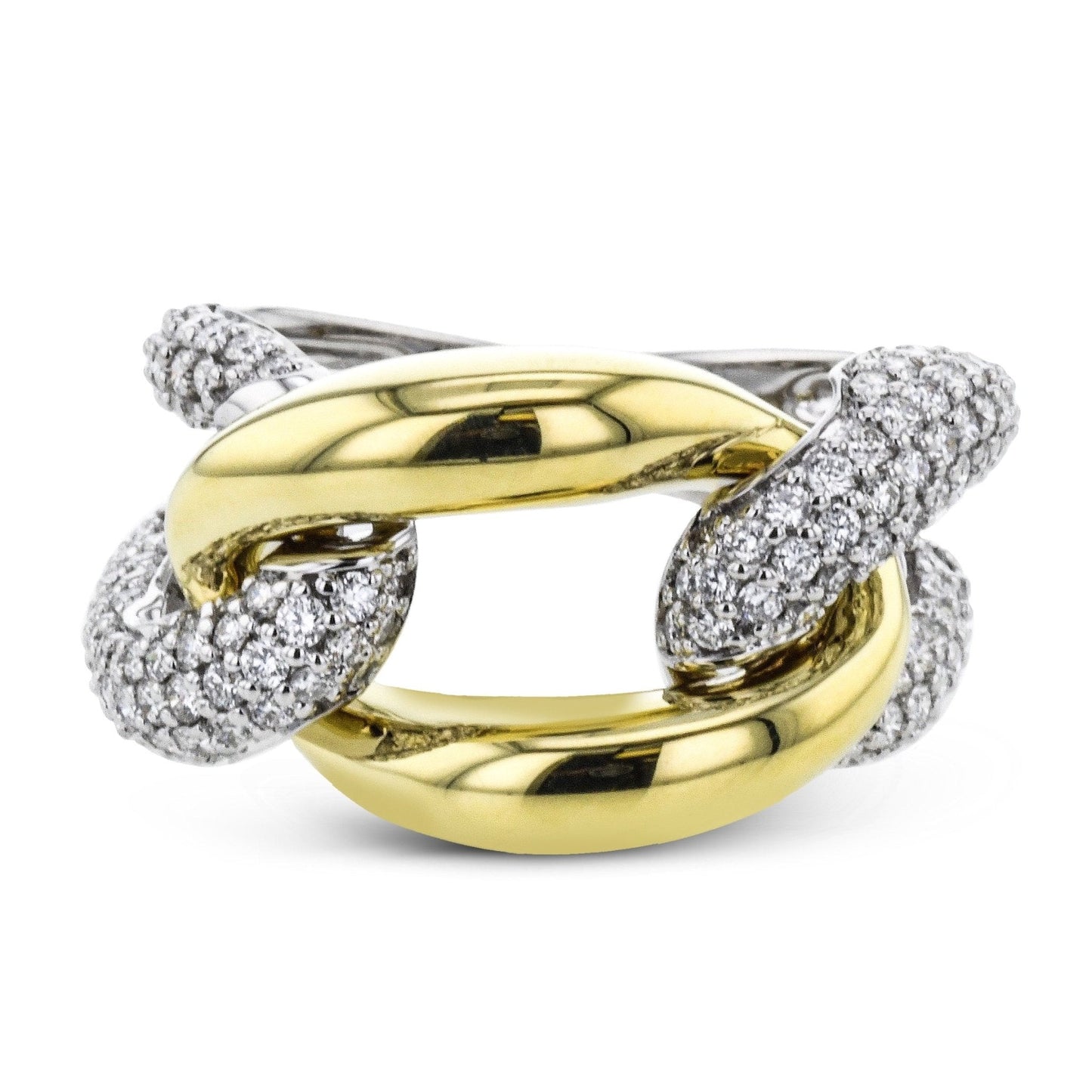 Fashion Ring in 18k Gold With Diamonds