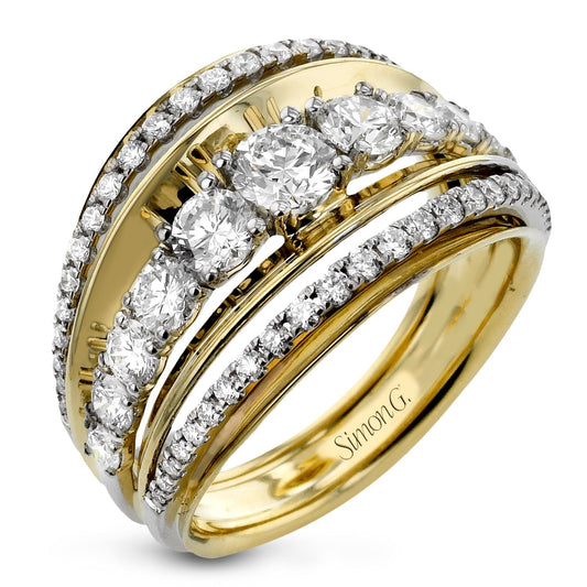 Fashion Ring In 18k Gold With Diamonds - Simon G. Jewelry