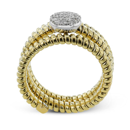 Fashion Ring In 18k Gold With Diamonds