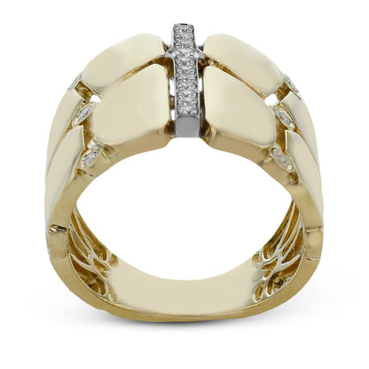 Fashion Ring In 18k Gold With Diamonds