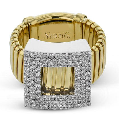 Fashion Ring In 18k Gold With Diamonds