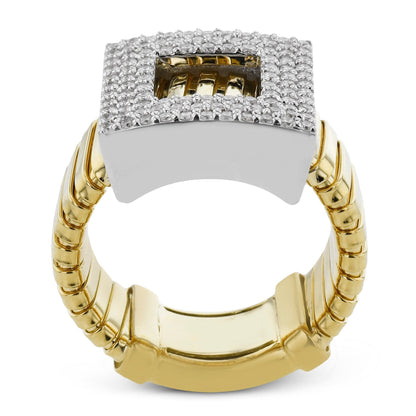 Fashion Ring In 18k Gold With Diamonds