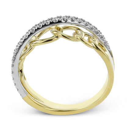 Fashion Ring In 18k Gold With Diamonds