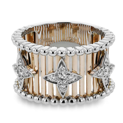 Fashion Ring In 18k Gold With Diamonds