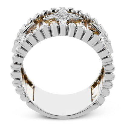 Fashion Ring In 18k Gold With Diamonds