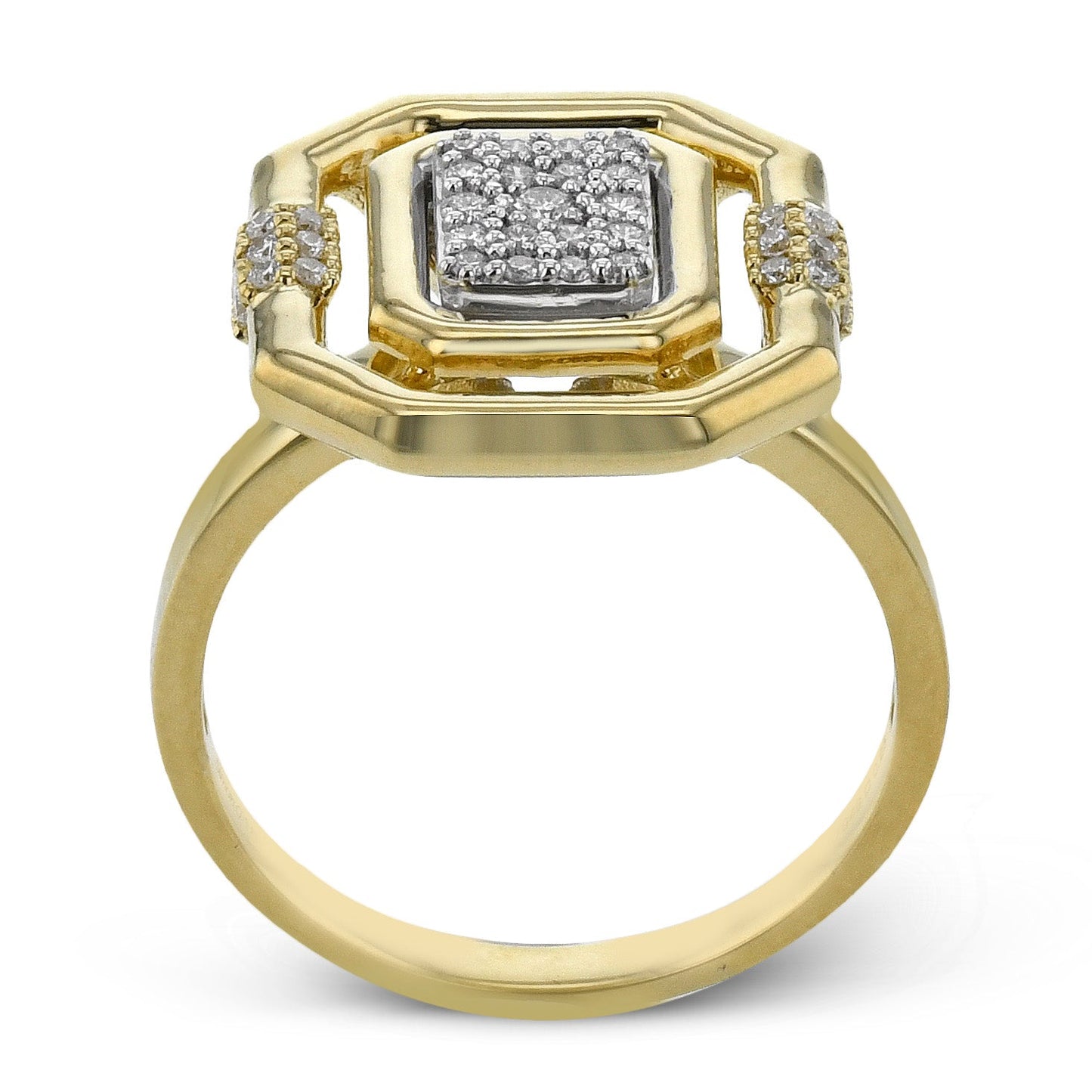 Fashion Ring In 18k Gold With Diamonds