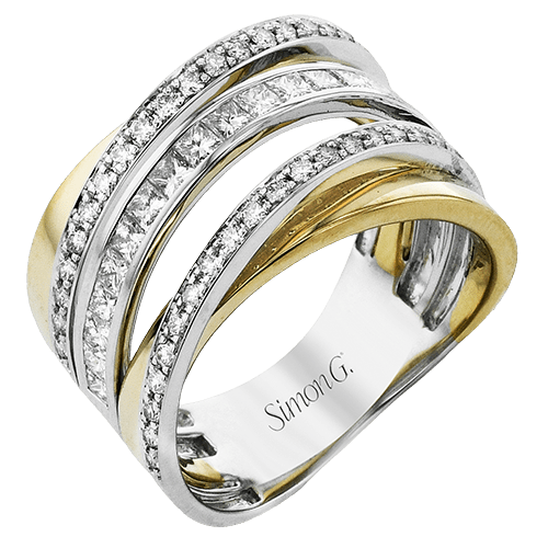 Fashion Ring in 18k Gold with Diamonds - Simon G. Jewelry