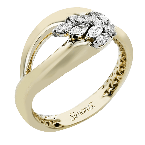 Fashion Ring in 18k Gold with Diamonds - Simon G. Jewelry