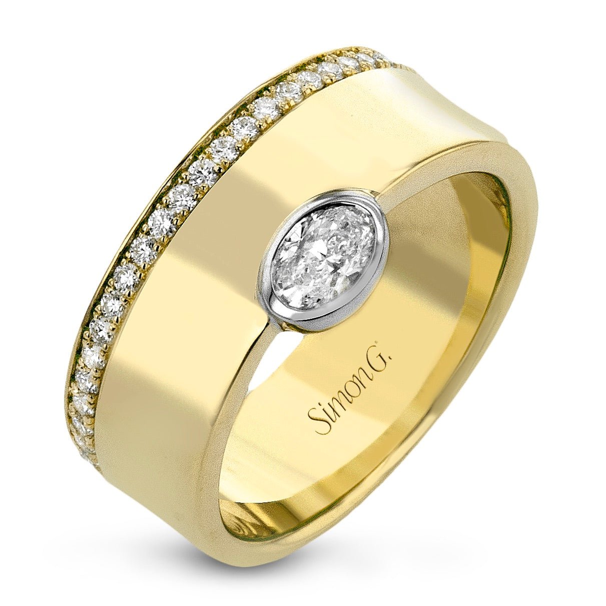 Fashion Ring in 18k Gold with Diamonds - Simon G. Jewelry