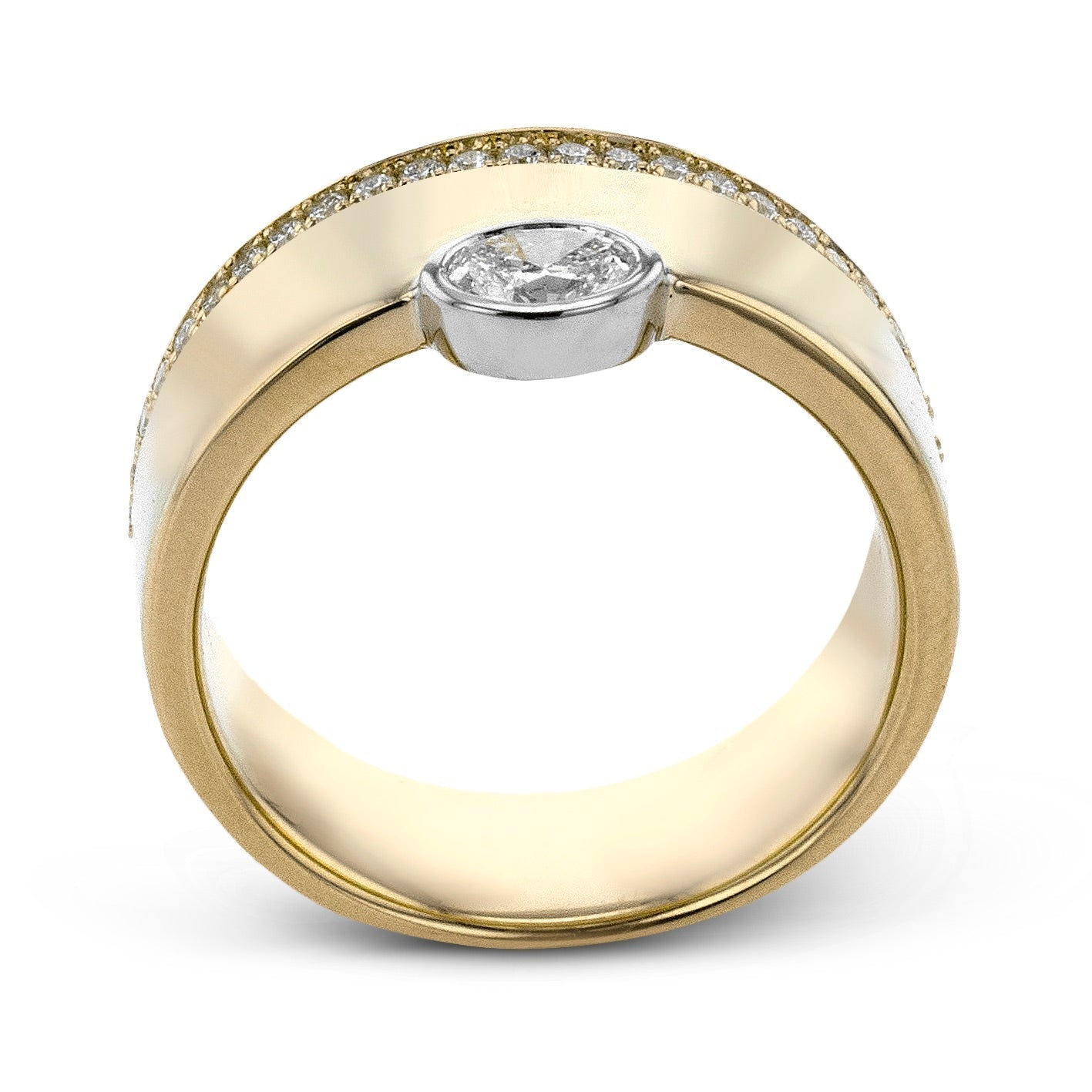 Fashion Ring in 18k Gold with Diamonds