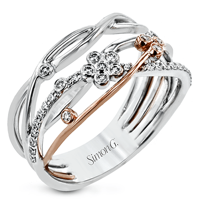 Fashion Ring in 18k Gold with Diamonds - Simon G. Jewelry