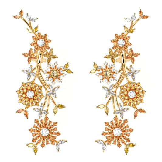 Garden Drop Earrings in 18k Gold with Diamonds & Sapphires - Simon G. Jewelry