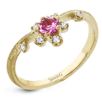 Garden Gemstone Ring in 18k Gold with Diamonds - Simon G. Jewelry