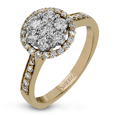 Halo Fashion Ring in 18k Gold with Diamonds - Simon G. Jewelry