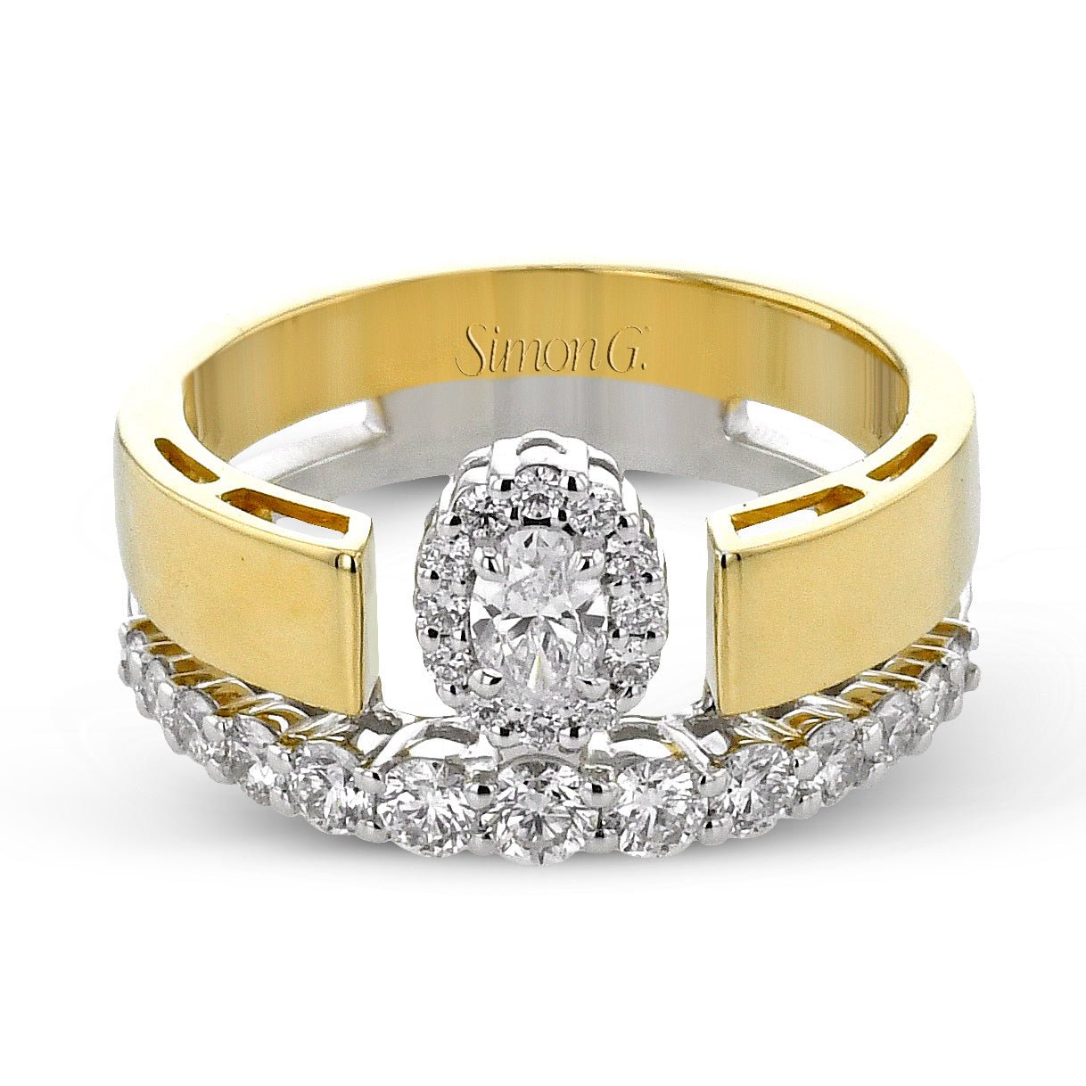 Halo Fashion Ring In 18k Gold With Diamonds