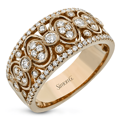 Harmonie Fashion Ring In 18k Gold With Diamonds - Simon G. Jewelry