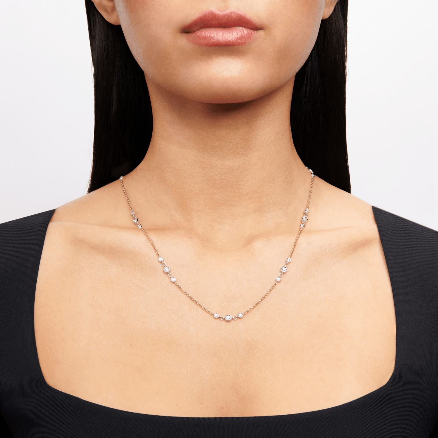 Harmonie Necklace in 18k Gold with Diamonds