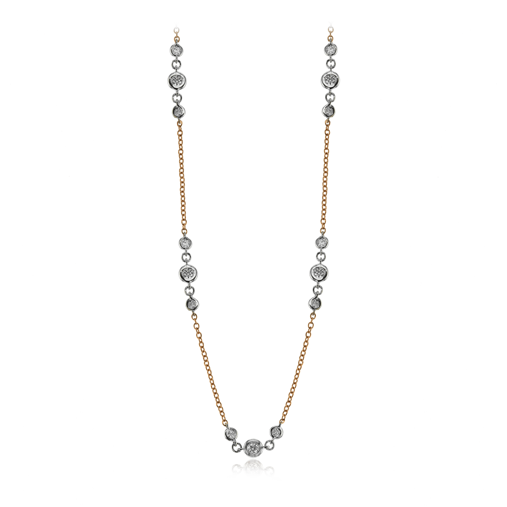 Harmonie Necklace in 18k Gold with Diamonds - Simon G. Jewelry