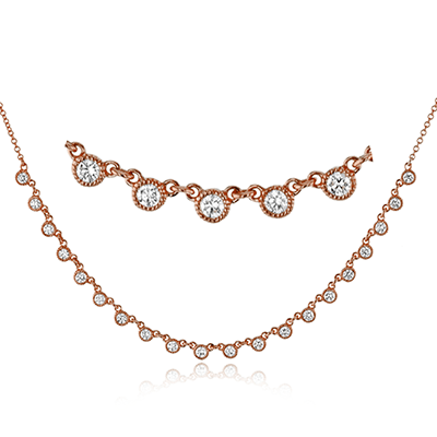 Harmonie Necklace in 18k Gold with Diamonds - Simon G. Jewelry