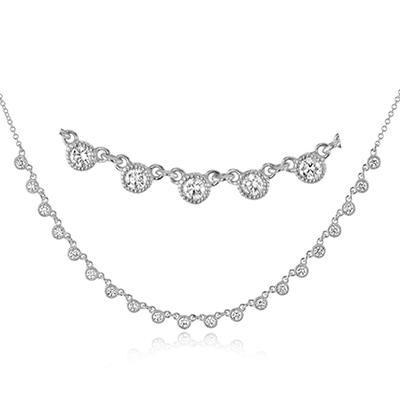 Harmonie Necklace in 18k Gold with Diamonds - Simon G. Jewelry