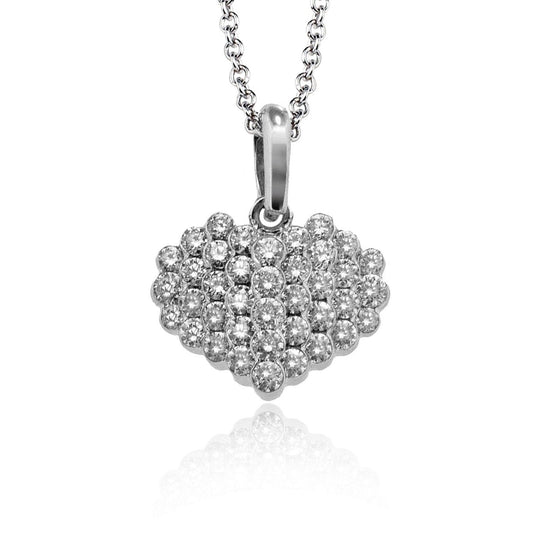 Heart Pendant Necklace in 18k Gold with Diamonds - Simon G. Jewelry