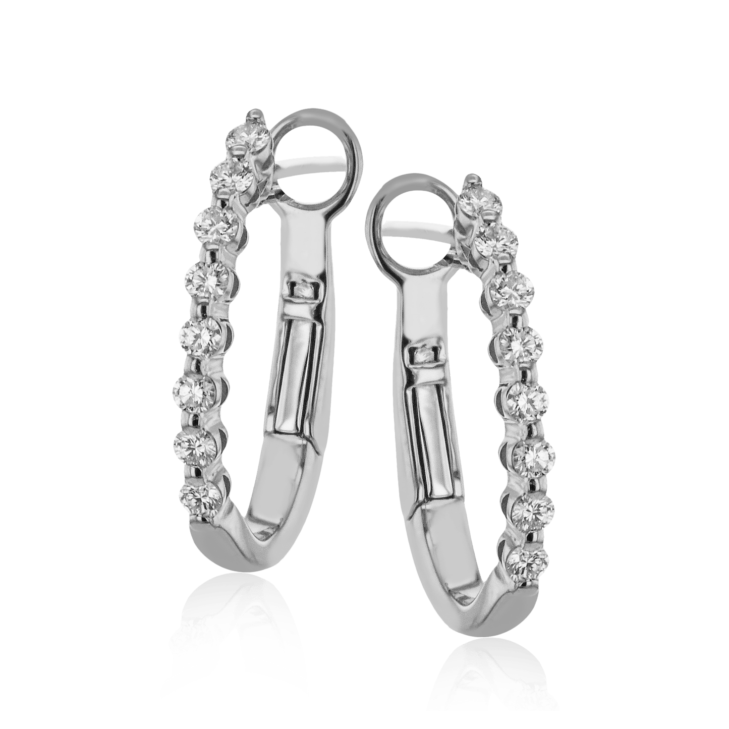 Hoop Earrings in 18k Gold with Diamonds - Simon G. Jewelry