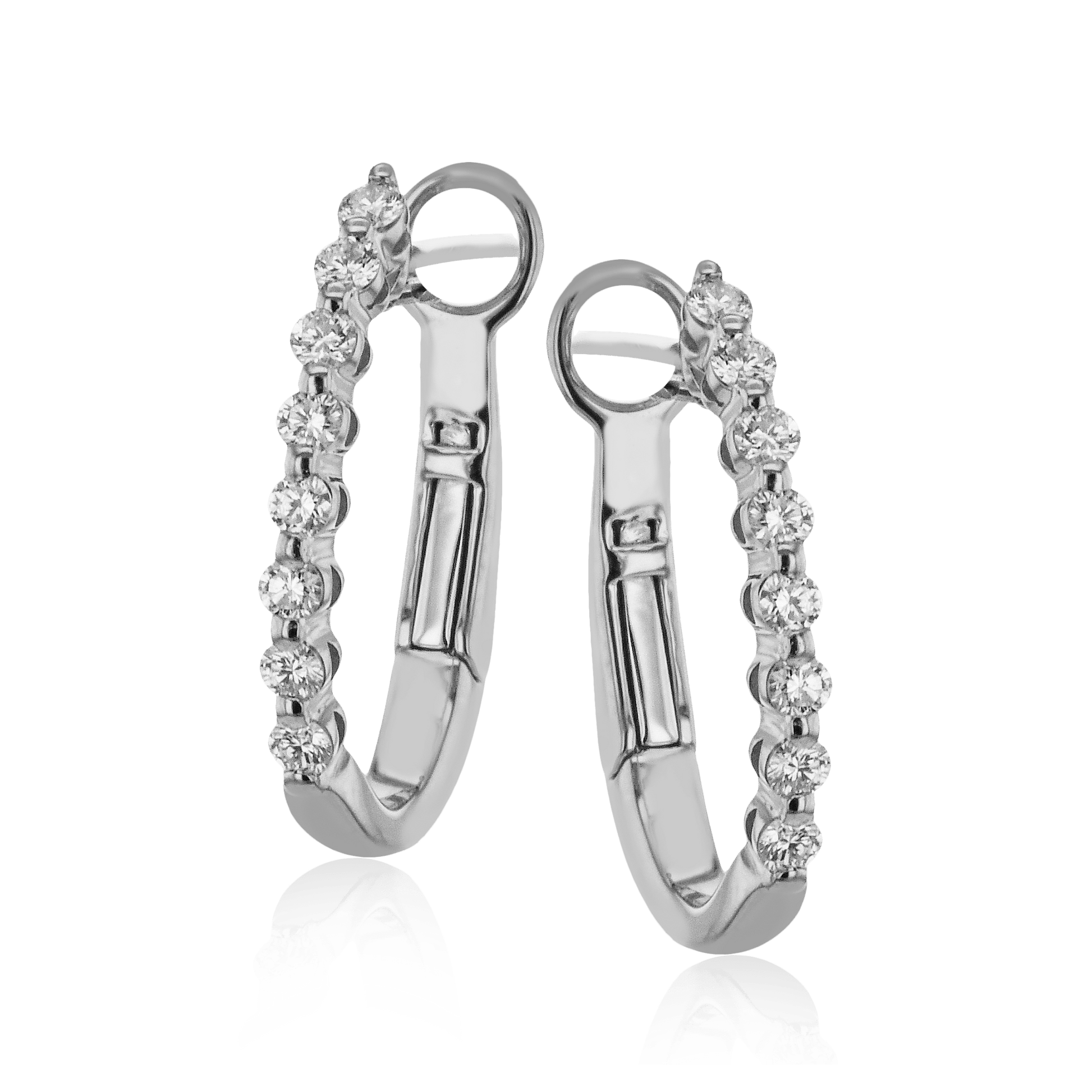 Hoop Earrings in 18k Gold with Diamonds - Simon G. Jewelry