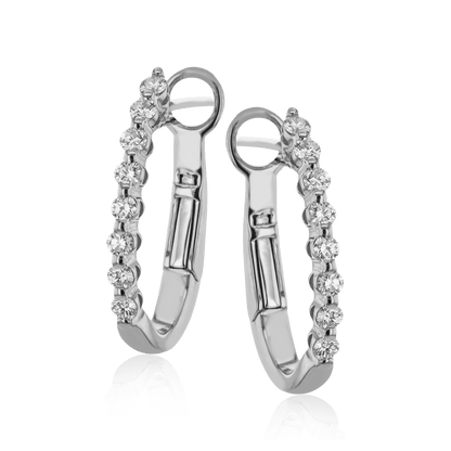 Hoop Earrings in 18k Gold with Diamonds - Simon G. Jewelry