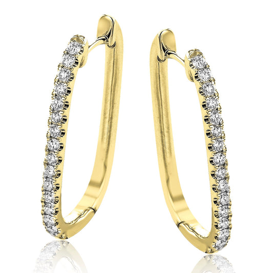 Hoop Earrings in 18k Gold with Diamonds - Simon G. Jewelry