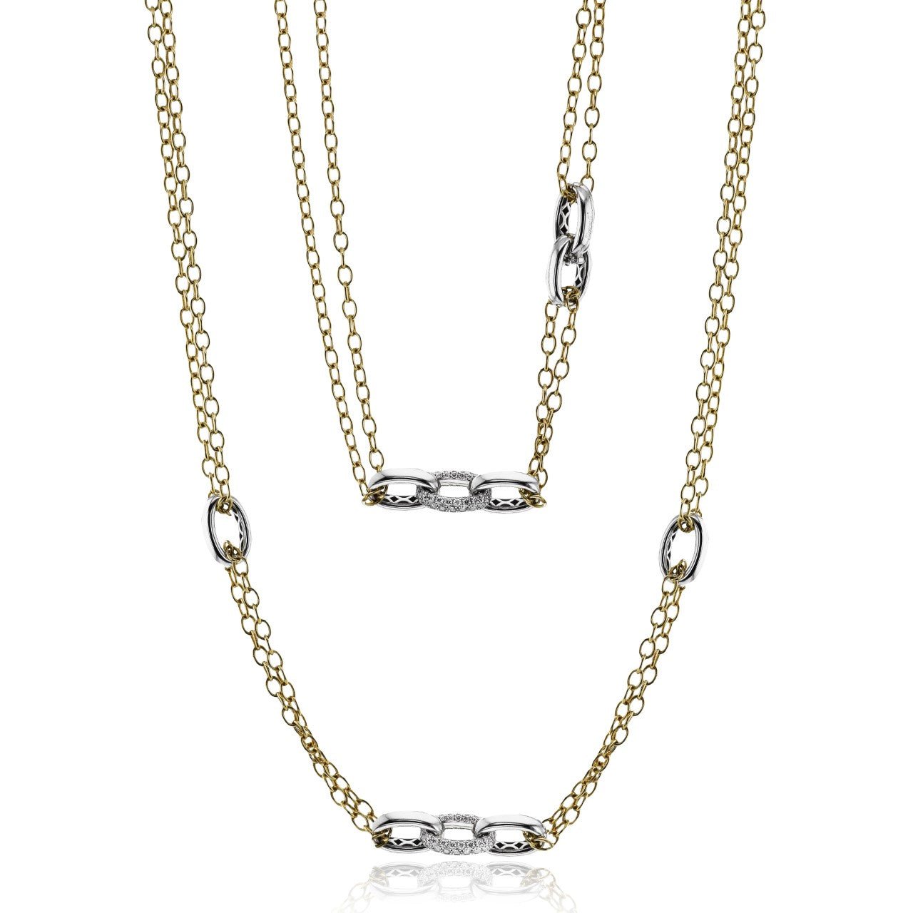 Lariat Necklace in 18K Gold with Diamonds - Simon G. Jewelry