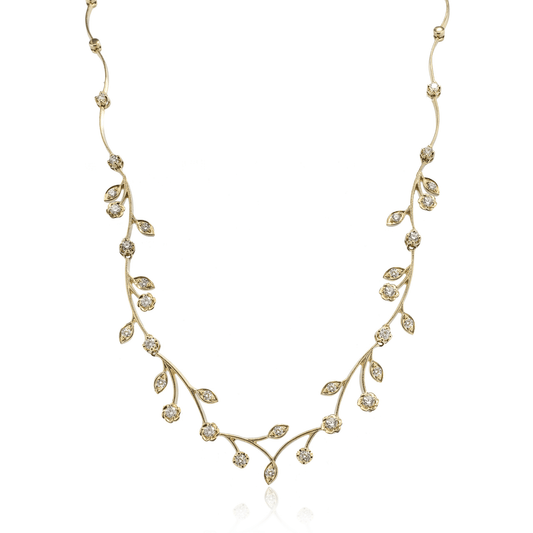 Magnificent Garden Necklace in 14k Gold with Diamonds - Simon G. Jewelry