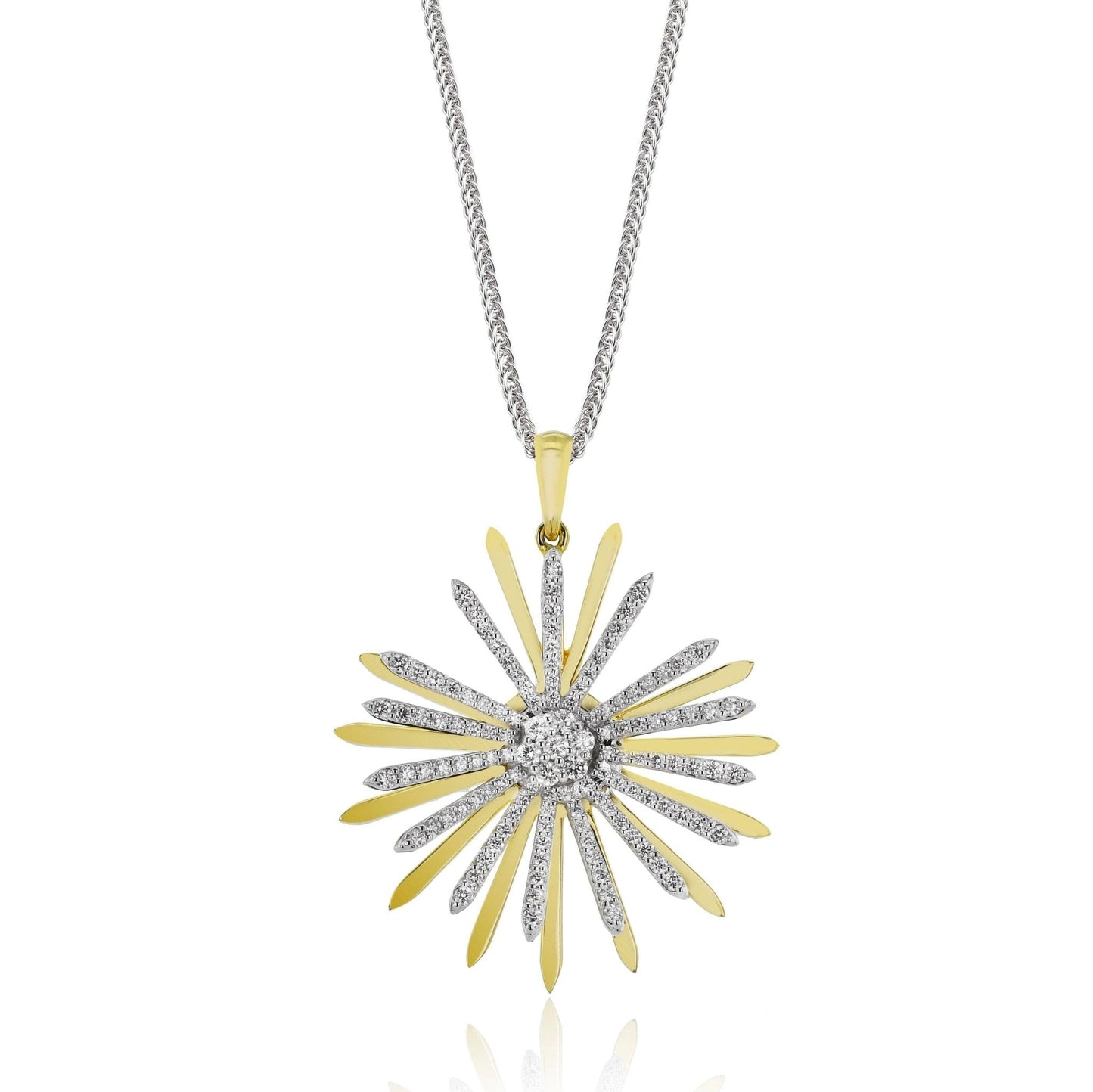 Medallion Pendant Necklace in 18k Gold with Diamonds - Simon G. Jewelry