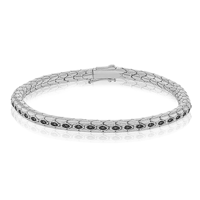 Men's Bracelet In 14k Gold With Black Diamonds - Simon G. Jewelry