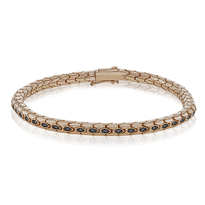 Men's Bracelet In 14k Gold With Black Diamonds - Simon G. Jewelry