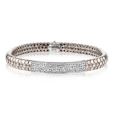 Men's Bracelet In 14k Gold With Diamonds - Simon G. Jewelry