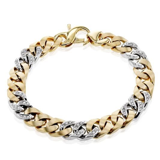 Men's Bracelet In 14k Gold With Diamonds - Simon G. Jewelry