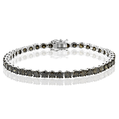 Men's Bracelet in 18k Gold with Brown Diamonds - Simon G. Jewelry