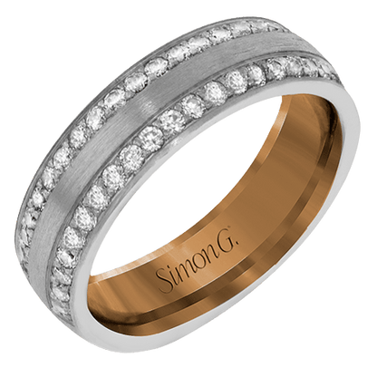 Men's Wedding Band In 14k Or 18k Gold With Diamonds - Simon G. Jewelry