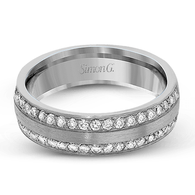 Men's Wedding Band In 14k Or 18k Gold With Diamonds