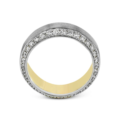 Men's Wedding Band In 14k Or 18k Gold With Diamonds