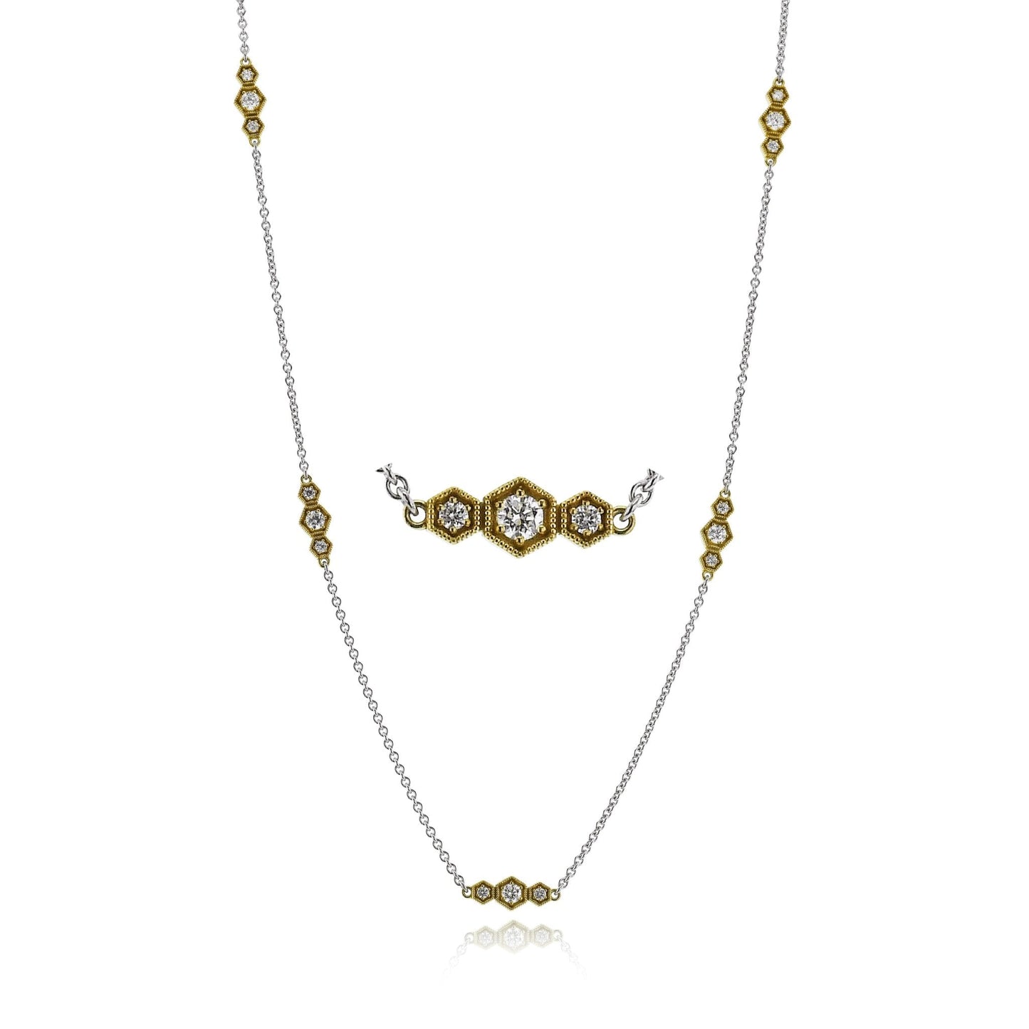 Necklace in 18k Gold with Diamonds - Simon G. Jewelry