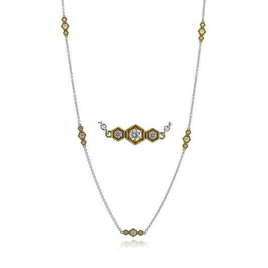 Necklace in 18k Gold with Diamonds - Simon G. Jewelry