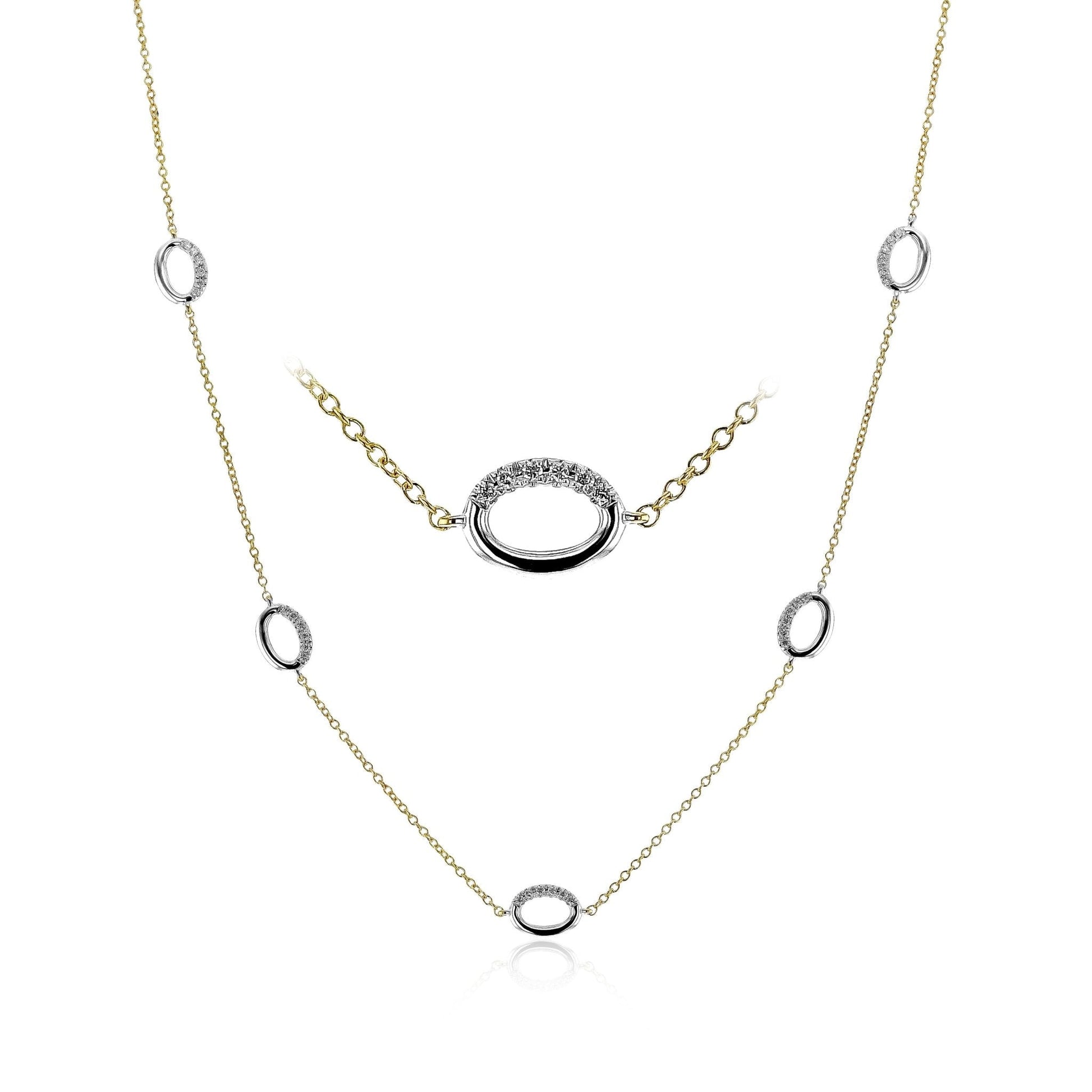 Necklace in 18k Gold with Diamonds - Simon G. Jewelry