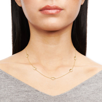 Necklace in 18k Gold with Diamonds