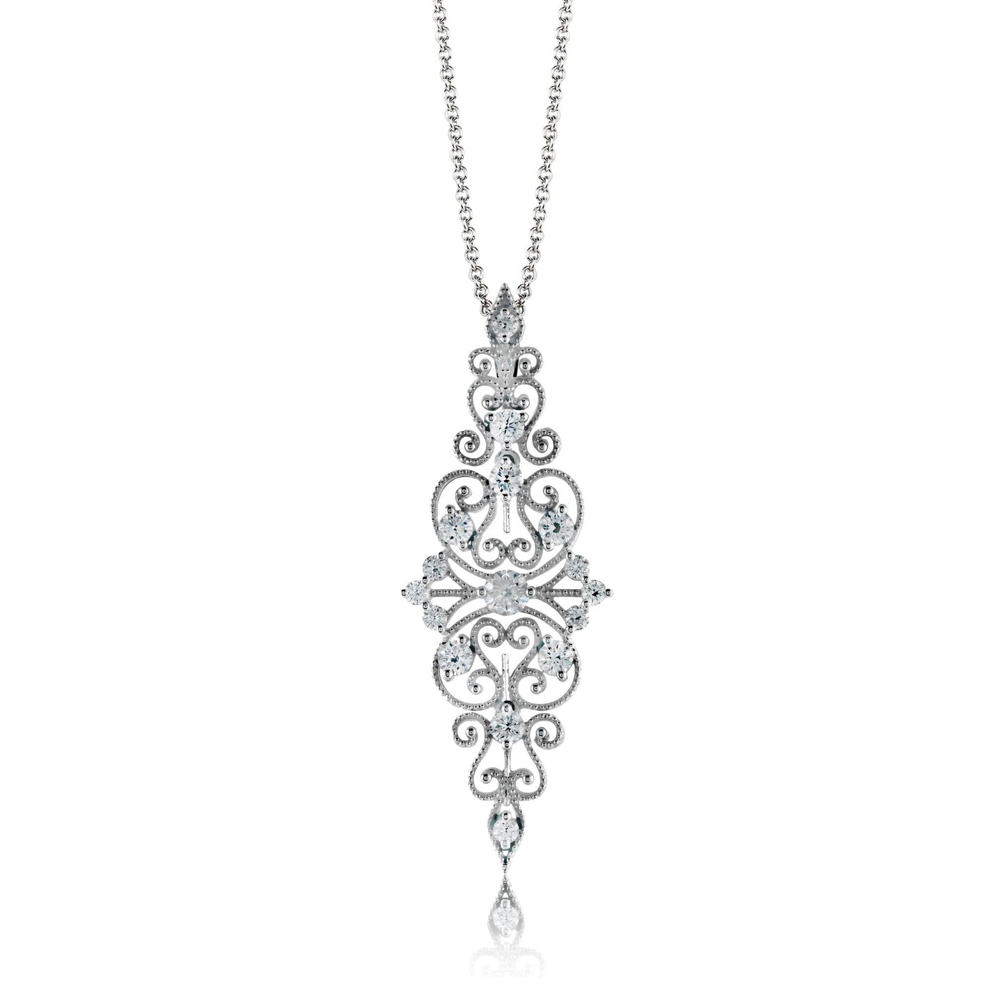 Pendant Necklace in 18k Gold with Diamonds