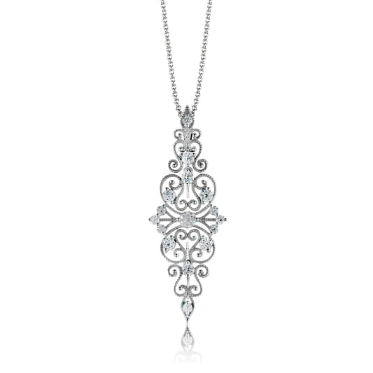 Pendant Necklace in 18k Gold with Diamonds